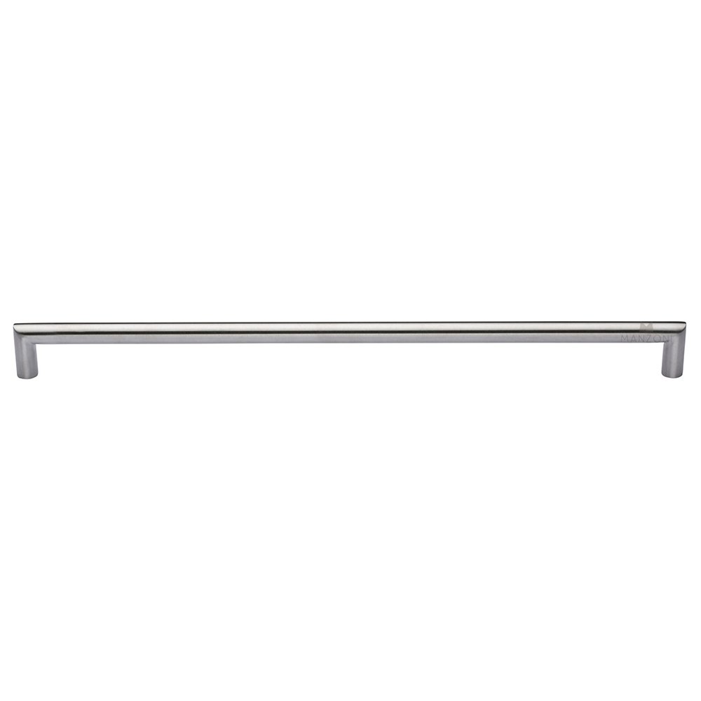 Manzoni Hardware 14" Centers Modern D Stainless Steel Pull in Satin Stainless