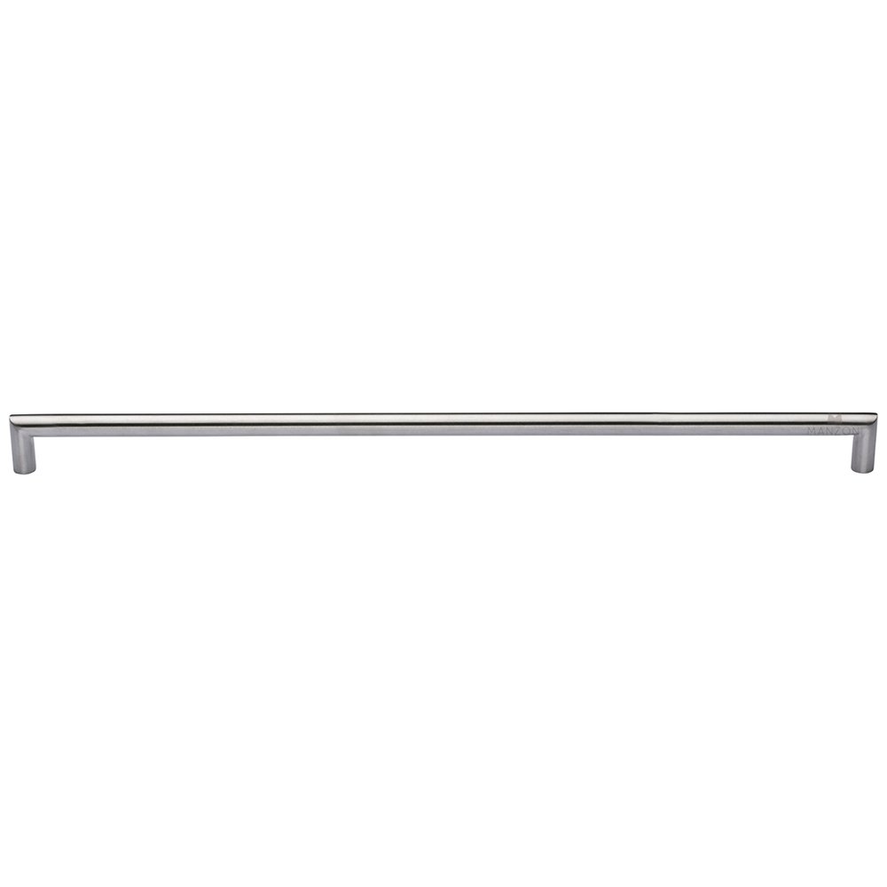 Manzoni Hardware 18" Centers Modern D Stainless Steel Pull in Satin Stainless