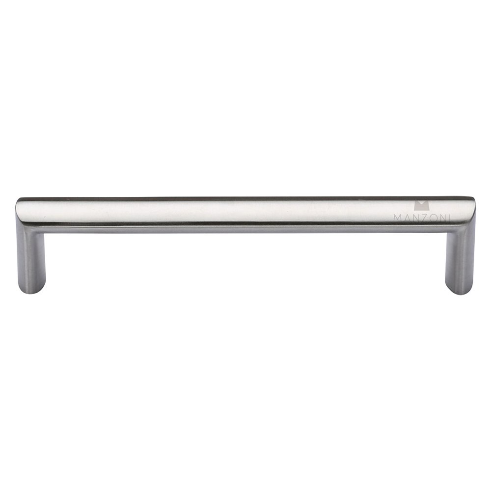 Manzoni Hardware 6" Centers Ellipse Stainless Steel Pull in Satin Stainless