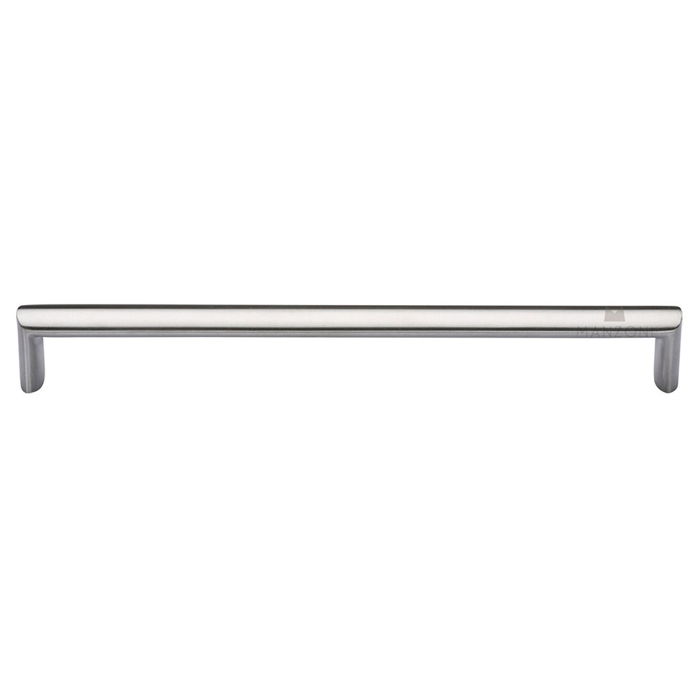 Manzoni Hardware 10" Centers Ellipse Stainless Steel Pull in Satin Stainless