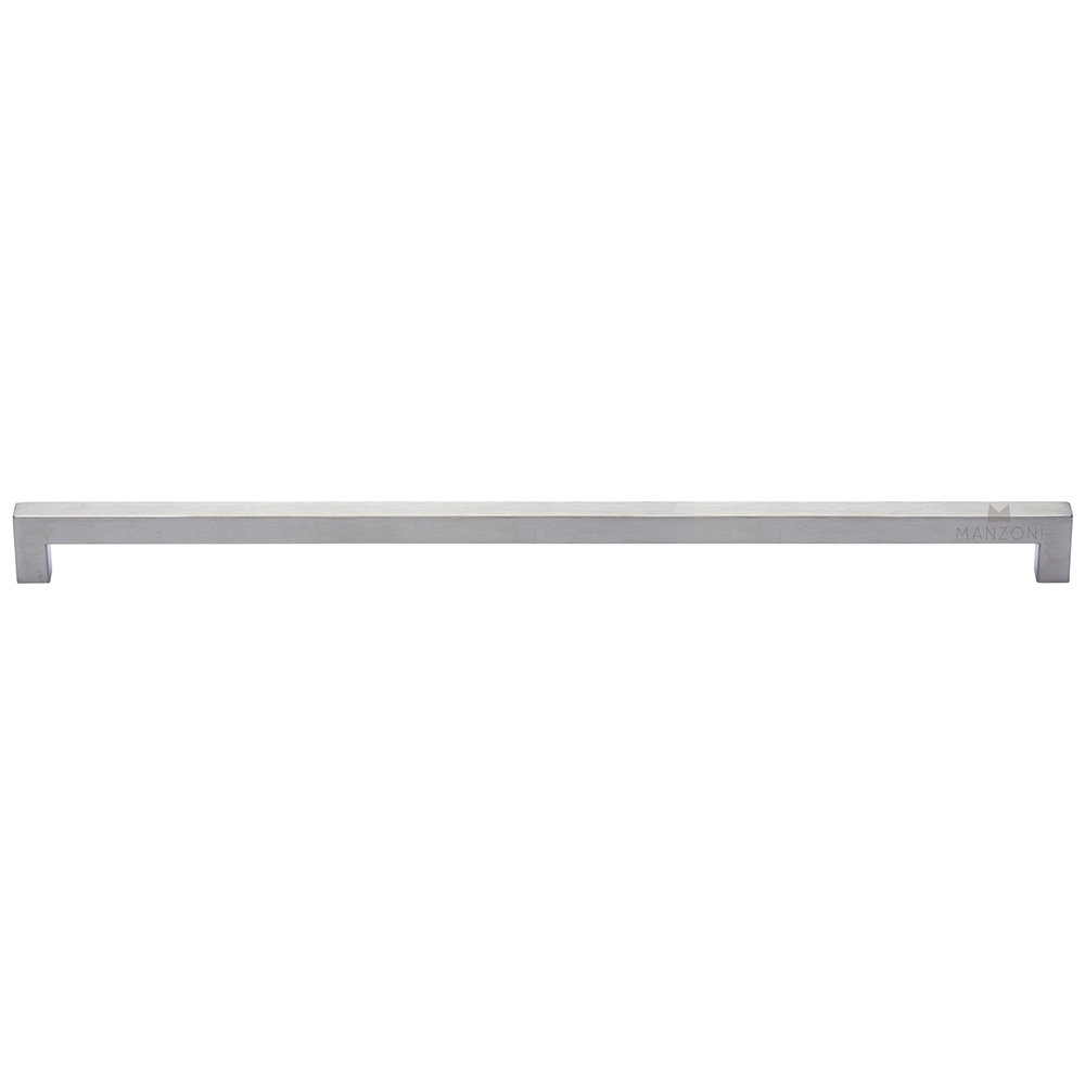 Manzoni Hardware 18" Centers Square Stainless Steel Pull in Satin Stainless
