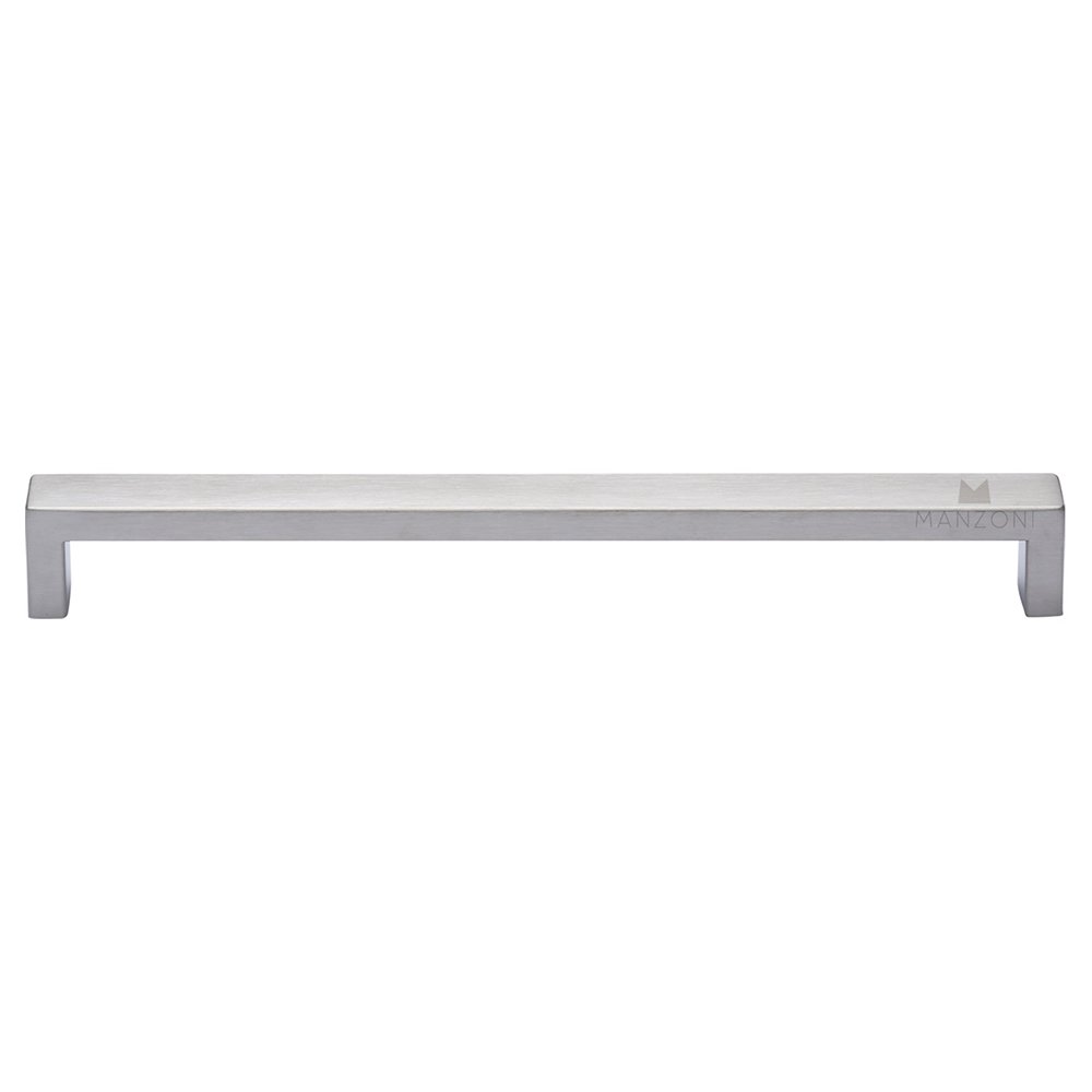 Manzoni Hardware 10" Centers Band Stainless Steel Pull in Satin Stainless