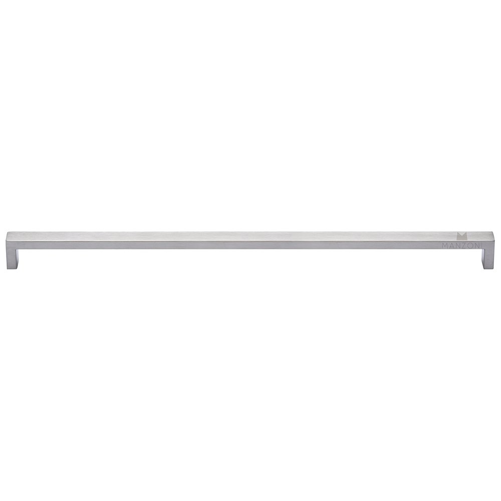 Manzoni Hardware 18" Centers Band Stainless Steel Pull in Satin Stainless