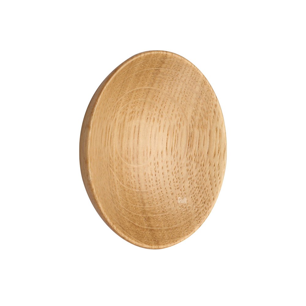 Manzoni Hardware 2 1/2" Round Concave Designer Wood Knob in Oak