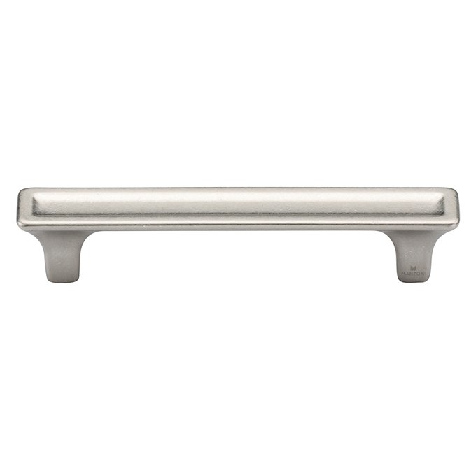 Manzoni Hardware 3 3/4" Centers Banded Cabinet Pull in Vintage Nickel