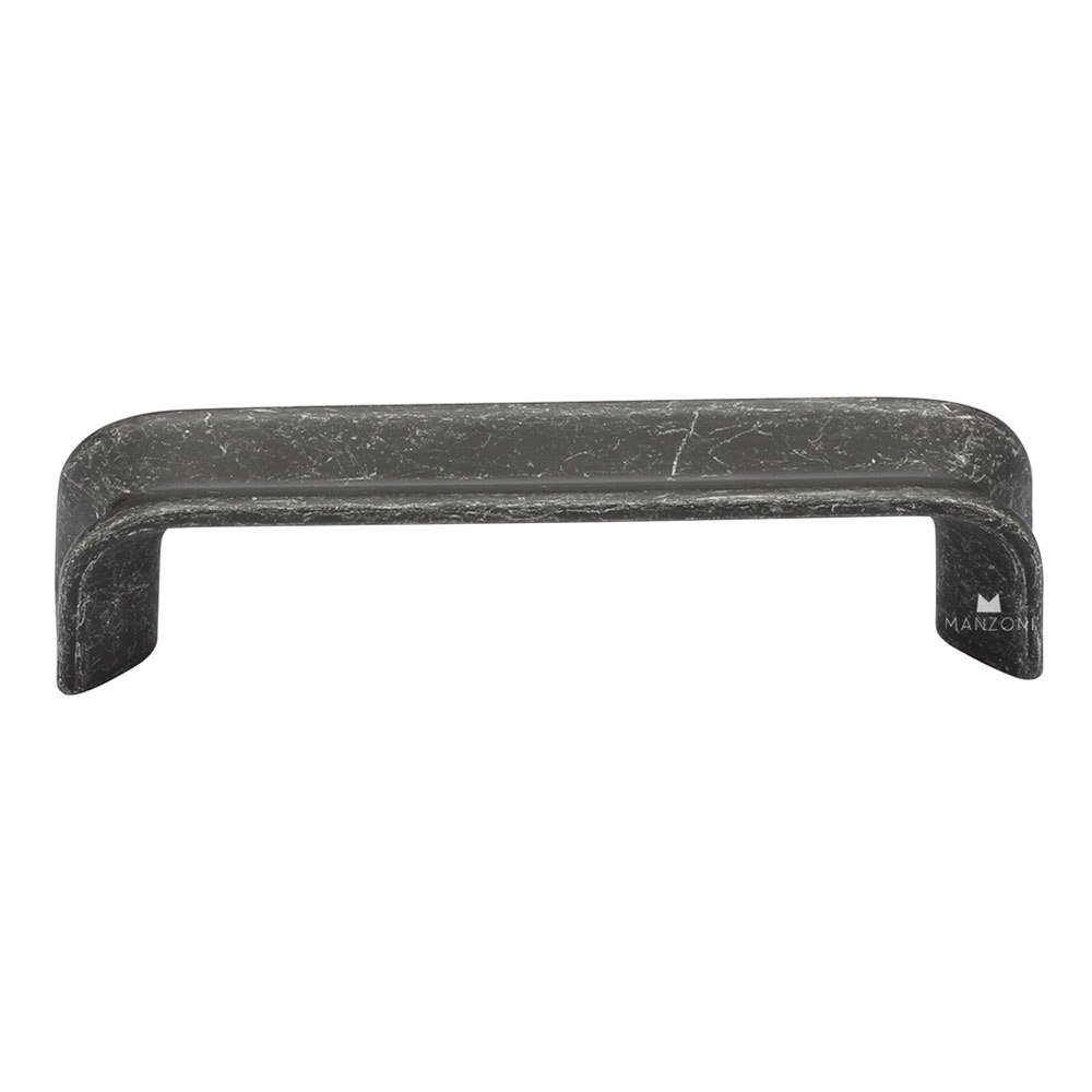Manzoni Hardware 3 3/4" Centers Fold Cabinet Pull in Vintage Black Iron