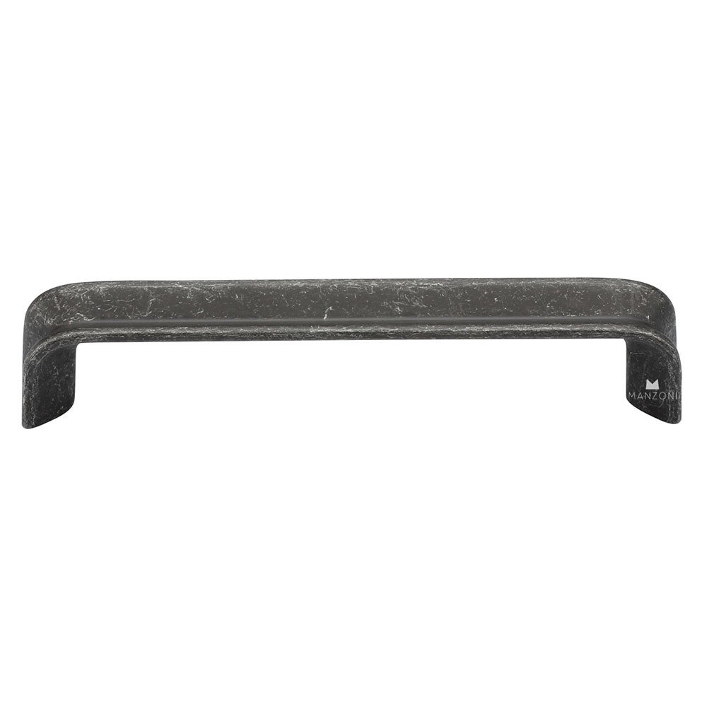 Manzoni Hardware 5 1/16" Centers Fold Cabinet Pull in Vintage Black Iron