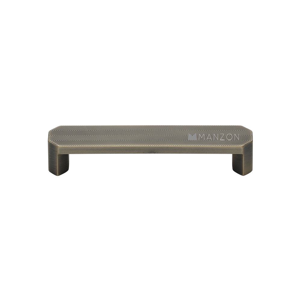 Manzoni Hardware 5 1/16" Centers Canyon Textured Pull in Burnished Brass