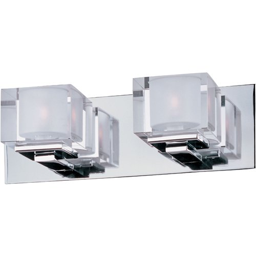 Maxim Lighting 14 1/2" 2-Light Bath Vanity in Polished Chrome with Clear Glass