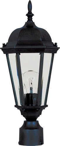 Maxim Lighting 8" Cast 1-Light Outdoor Pole/Post Lantern in Black