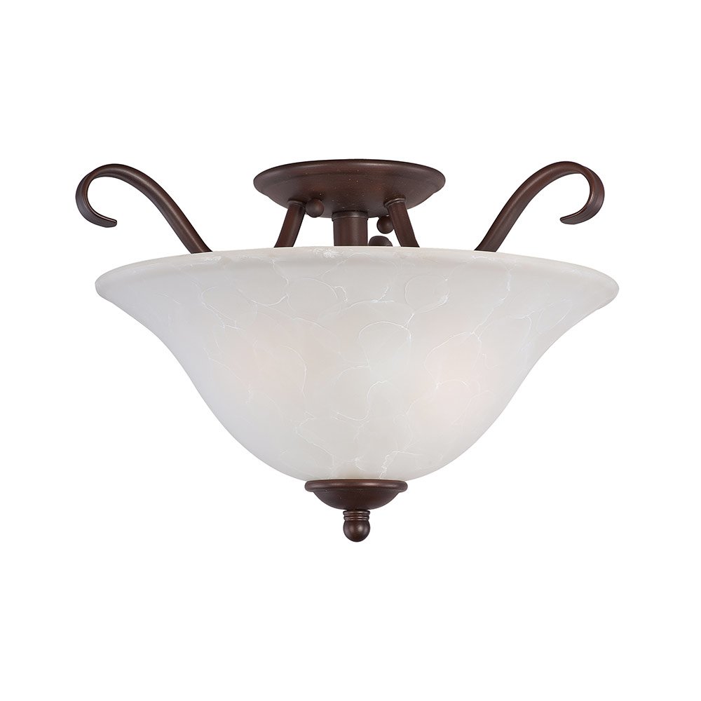 Maxim Lighting Semi Flush Mount in Oil Rubbed Bronze with Ice Glass