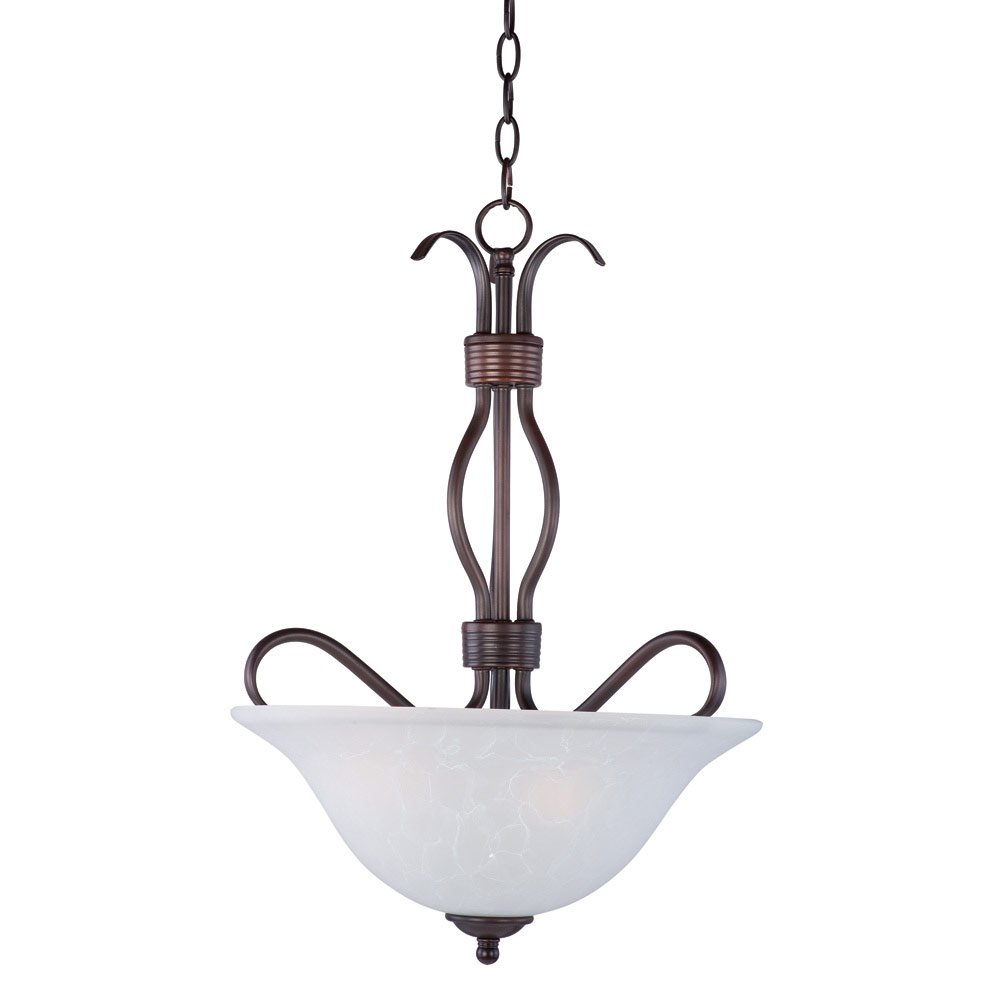 Maxim Lighting Invert Bowl Pendant in Oil Rubbed Bronze with Ice Glass