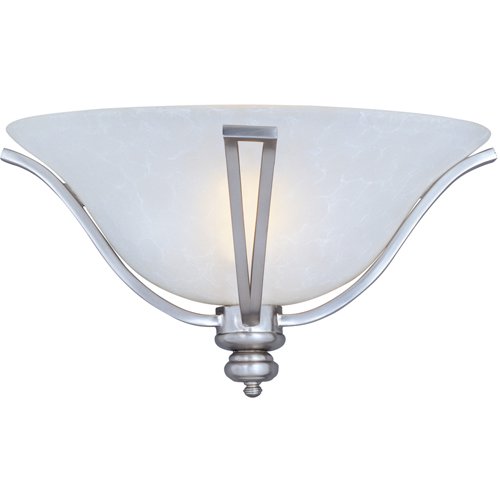 Maxim Lighting 17" 1-Light Wall Sconce in Satin Silver with Ice Glass