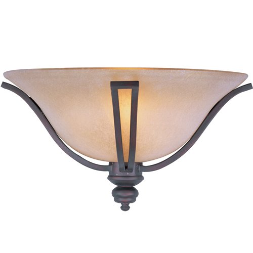 Maxim Lighting 17" 1-Light Wall Sconce in Oil Rubbed Bronze with Wilshire Glass
