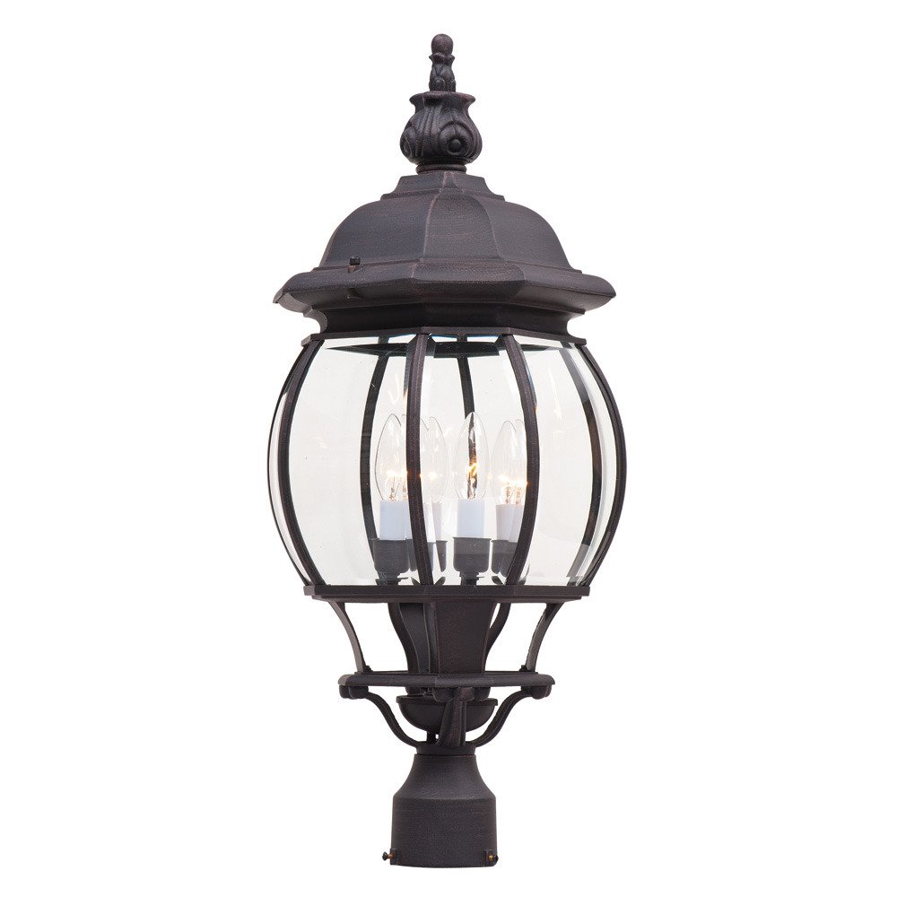 Maxim Lighting 11" 4-Light Outdoor Pole/Post Lantern in Rust Patina