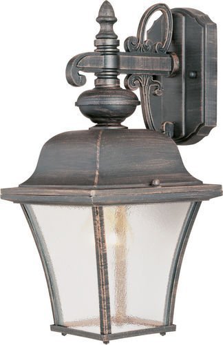 Maxim Lighting 7" 1-Light Outdoor Wall Lantern in Rust Patina