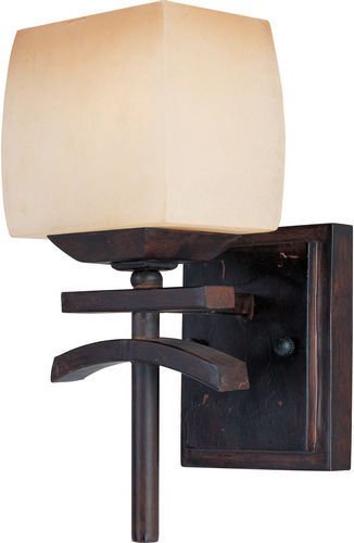 Maxim Lighting 5 1/2" 1-Light Wall Sconce in Roasted Chestnut with Wilshire Glass