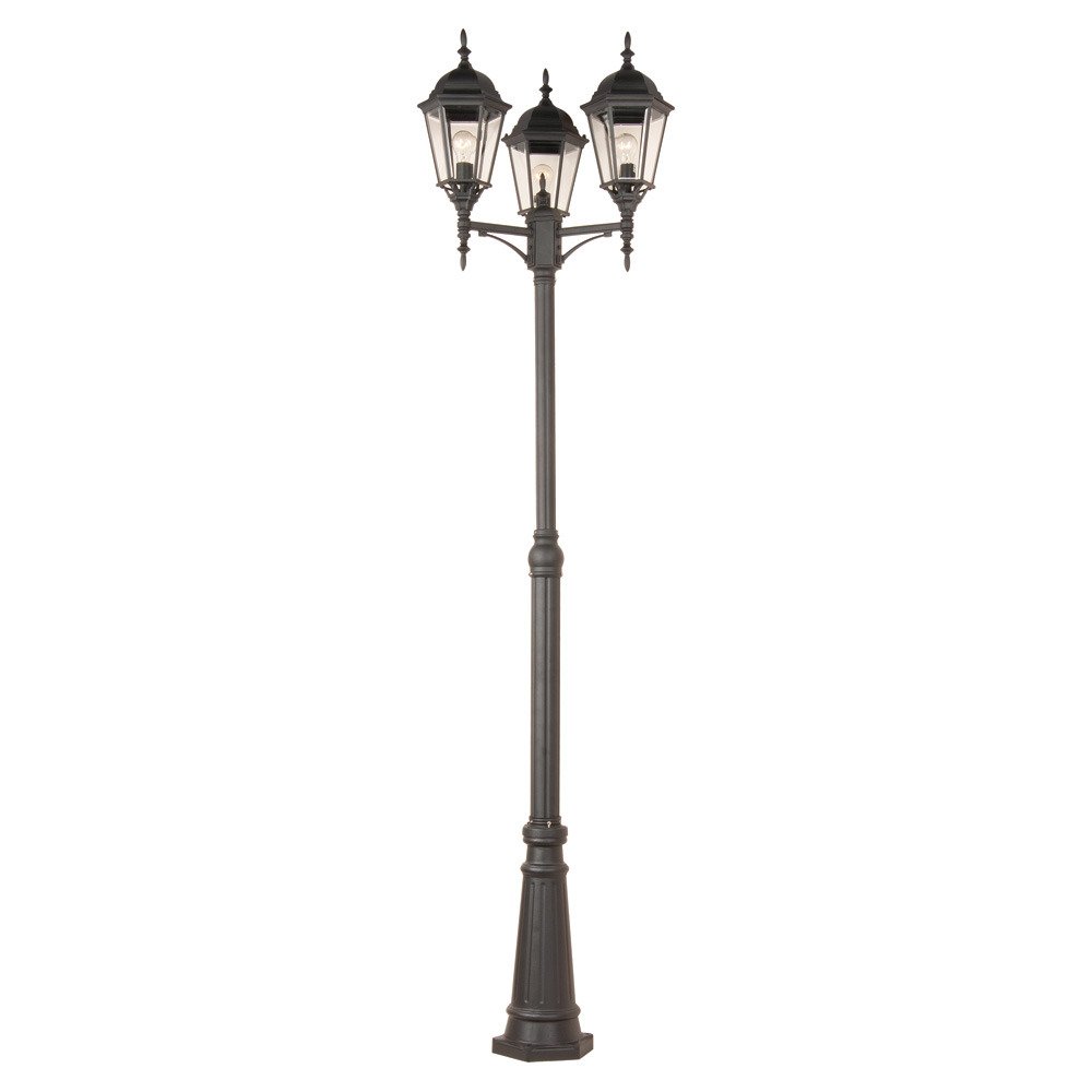 Maxim Lighting 24" 3-Light Outdoor Pole/Post Lantern in Rust Patina
