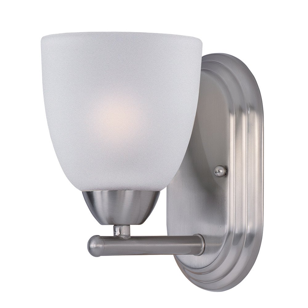 Maxim Lighting Wall Sconce in Satin Nickel with Frosted Glass