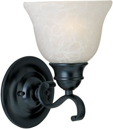 Maxim Lighting 6" 1-Light Wall Sconce in Black with Ice Glass