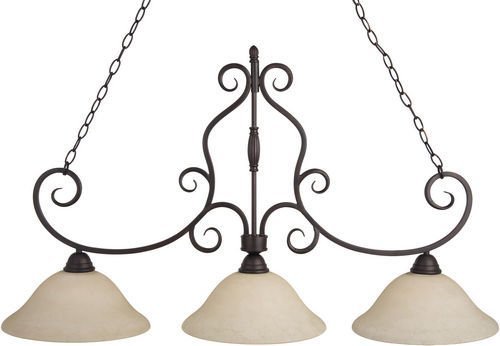 Maxim Lighting 13" 3-Light Island Pendant in Oil Rubbed Bronze with Frosted Ivory Glass