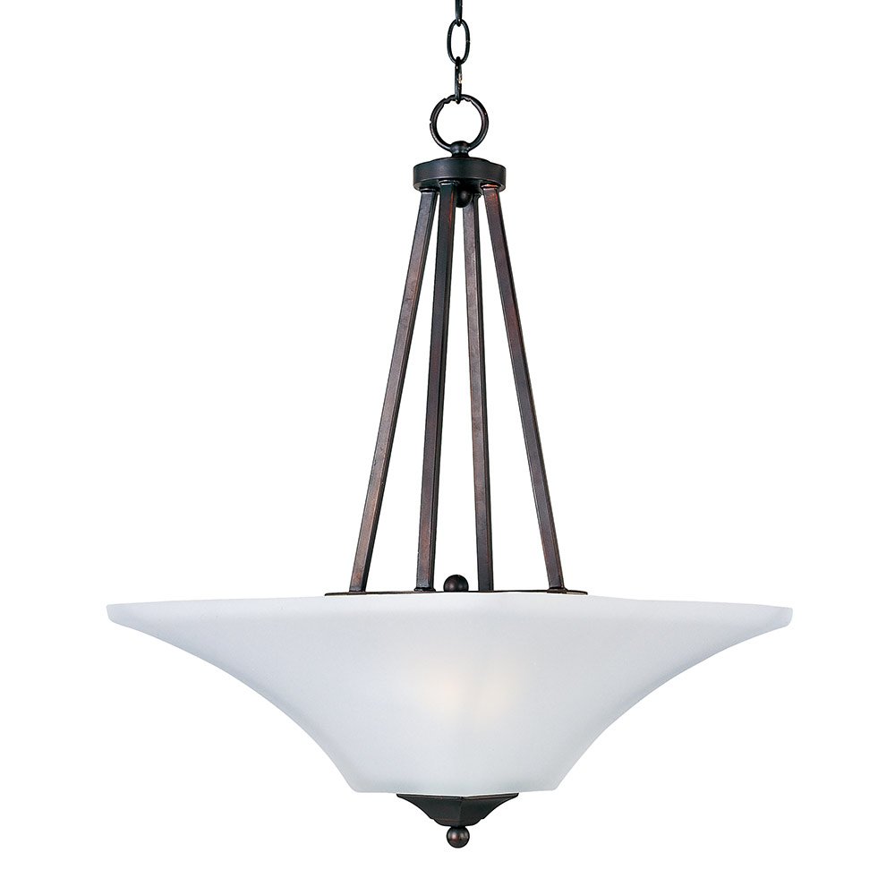 Maxim Lighting 16" 2-Light Invert Bowl Pendant in Oil Rubbed Bronze with Frosted Glass
