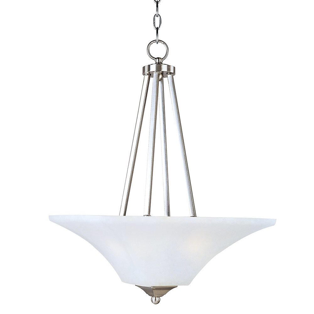 Maxim Lighting 16" 2-Light Invert Bowl Pendant in Satin Nickel with Frosted Glass