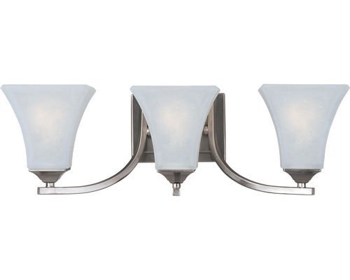Maxim Lighting 21 1/2" 3-Light Bath Vanity in Satin Nickel with Frosted Glass