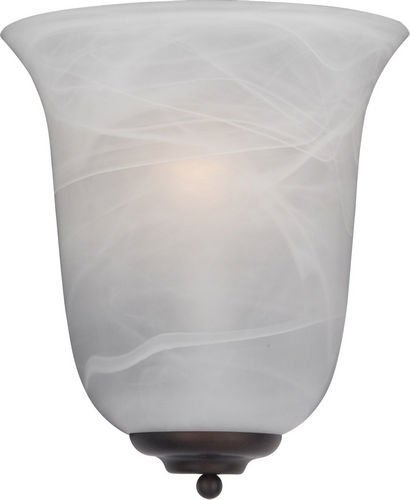 Maxim Lighting 8" 1-Light Wall Sconce in Oil Rubbed Bronze with Marble Glass
