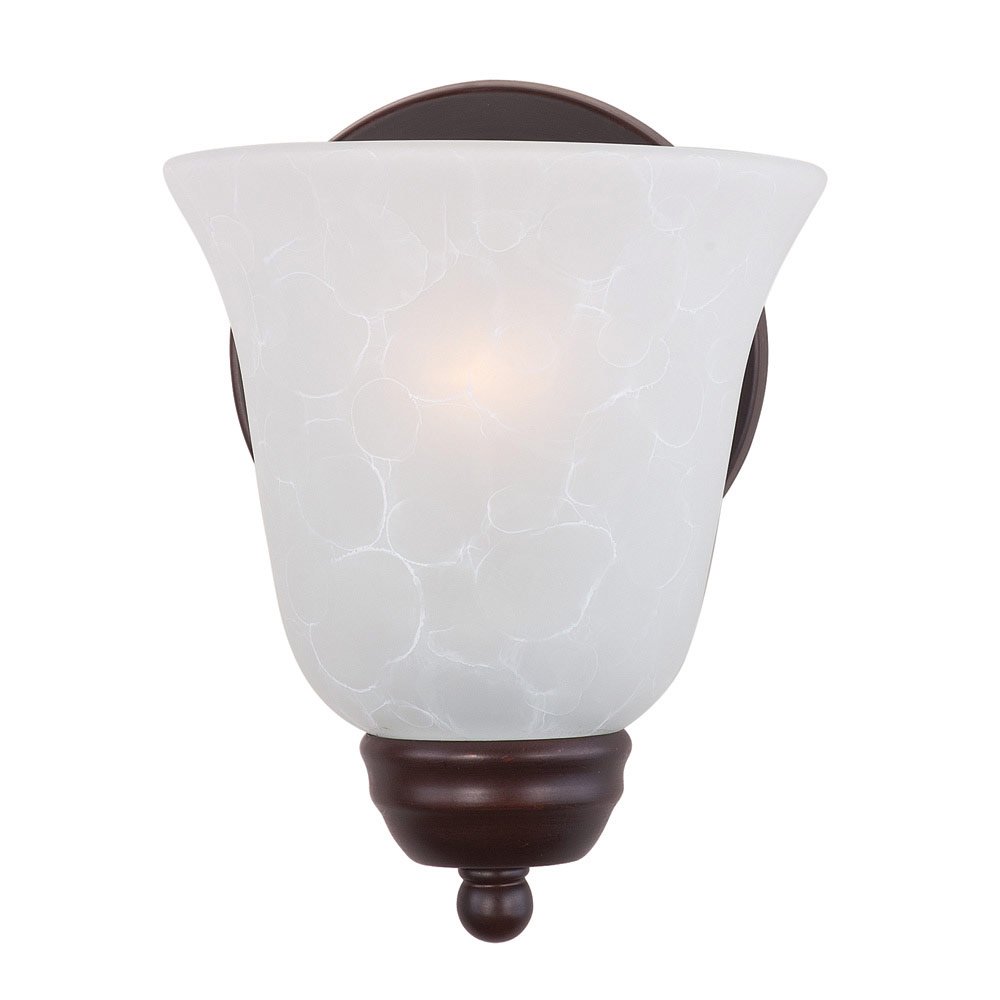 Maxim Lighting Single Light Wall Sconce in Oil Rubbed Bronze with Ice Glass