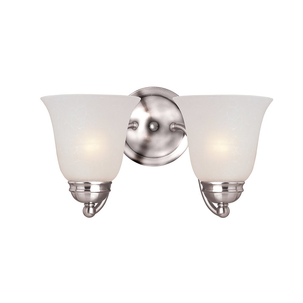 Maxim Lighting 13 1/2" 2-Light Wall Sconce in Polished Chrome with Ice Glass
