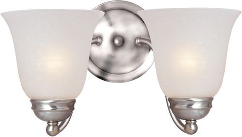 Maxim Lighting 13 1/2" 2-Light Wall Sconce in Satin Nickel with Ice Glass