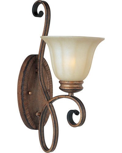 Maxim Lighting 7" 1-Light Wall Sconce in Platinum Dusk with Wilshire Glass