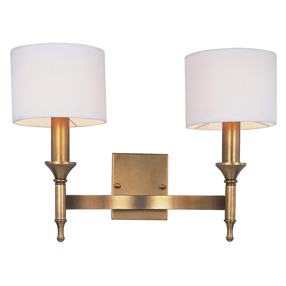 Maxim Lighting Double Wall Sconce in Natural Aged Brass