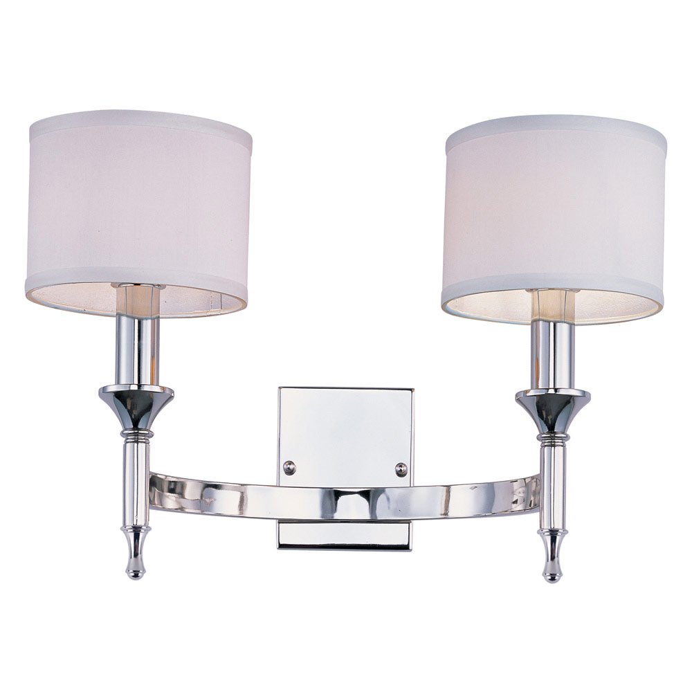 Maxim Lighting Double Wall Sconce in Polished Nickel