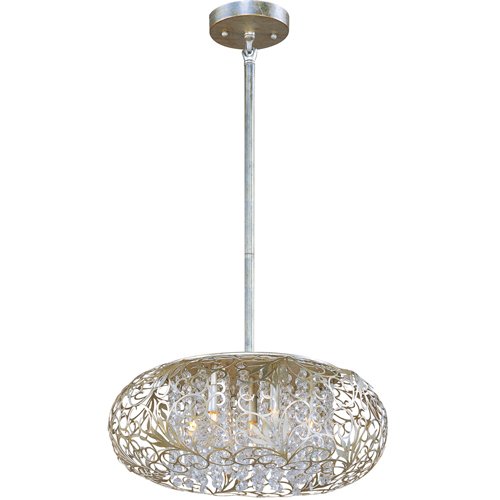 Maxim Lighting 18" 7-Light Single Pendant in Golden Silver with Beveled Crystal