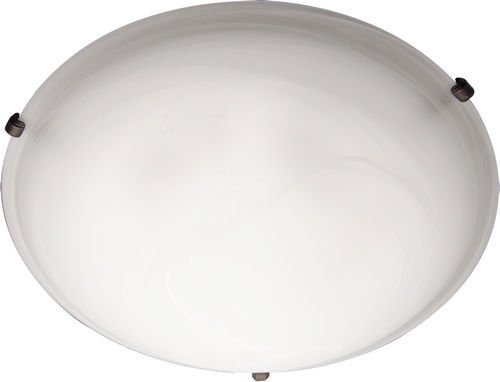 Maxim Lighting 12 1/2" 2-Light Flush Mount in Oil Rubbed Bronze with Marble Glass