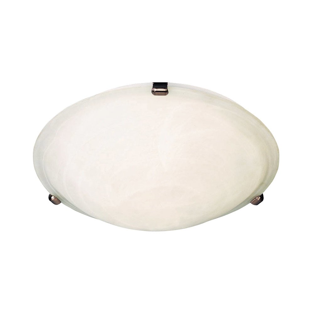 Maxim Lighting 16" 3-Light Flush Mount in Oil Rubbed Bronze with Marble Glass
