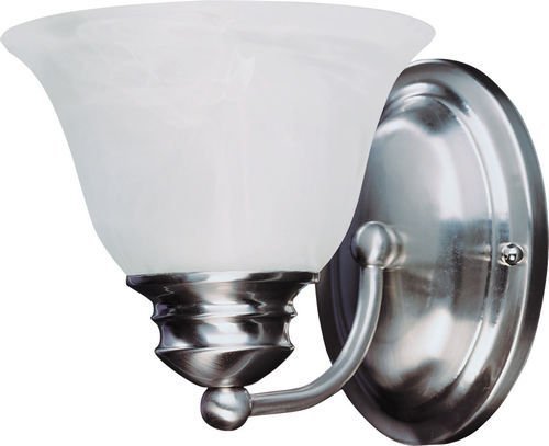 Maxim Lighting 6" 1-Light Wall Sconce in Satin Nickel with Marble Glass