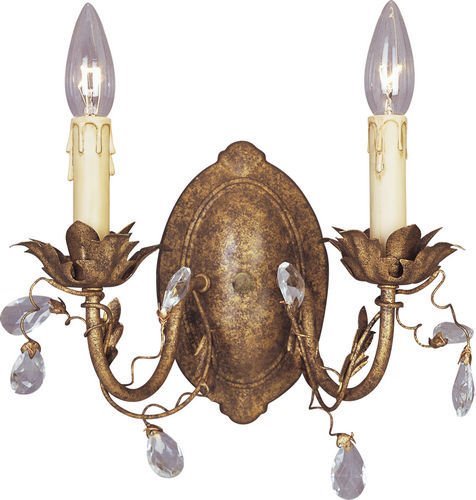 Maxim Lighting 12" 2-Light Wall Sconce in Etruscan Gold
