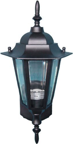 Maxim Lighting 8" 1-Light Outdoor Wall Mount in Black with Clear Glass