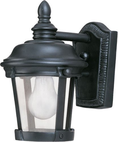 Maxim Lighting 6 1/2" 1-Light Outdoor Wall Lantern in Bronze with Seedy Glass