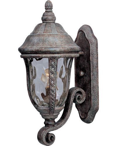Maxim Lighting 8" Whittier Cast 1-Light Outdoor Wall Lantern in Earth Tone with Water Glass