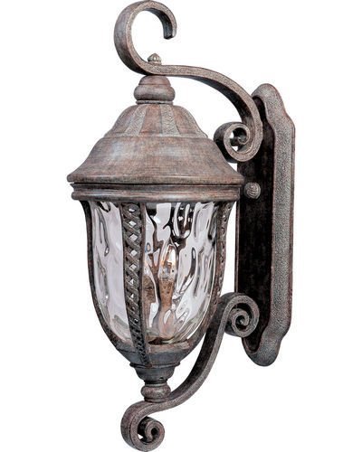 Maxim Lighting 12" Whittier Cast 3-Light Outdoor Wall Lantern in Earth Tone with Water Glass