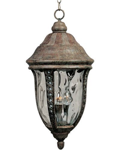 Maxim Lighting 12" Whittier Cast 3-Light Outdoor Hanging Lantern in Earth Tone with Water Glass