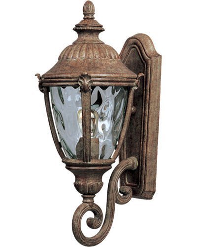 Maxim Lighting 8 1/2" Cast 1-Light Outdoor Wall Lantern in Earth Tone with Water Glass