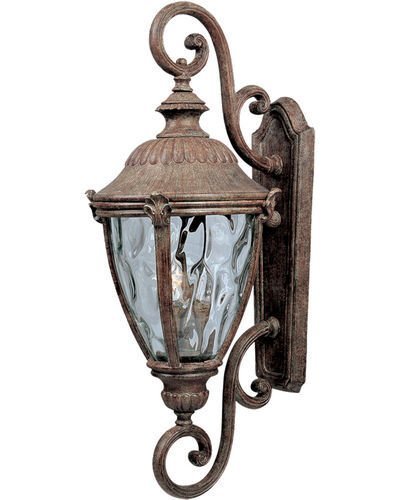 Maxim Lighting 13 1/2" Cast 3-Light Outdoor Wall Lantern in Earth Tone with Water Glass