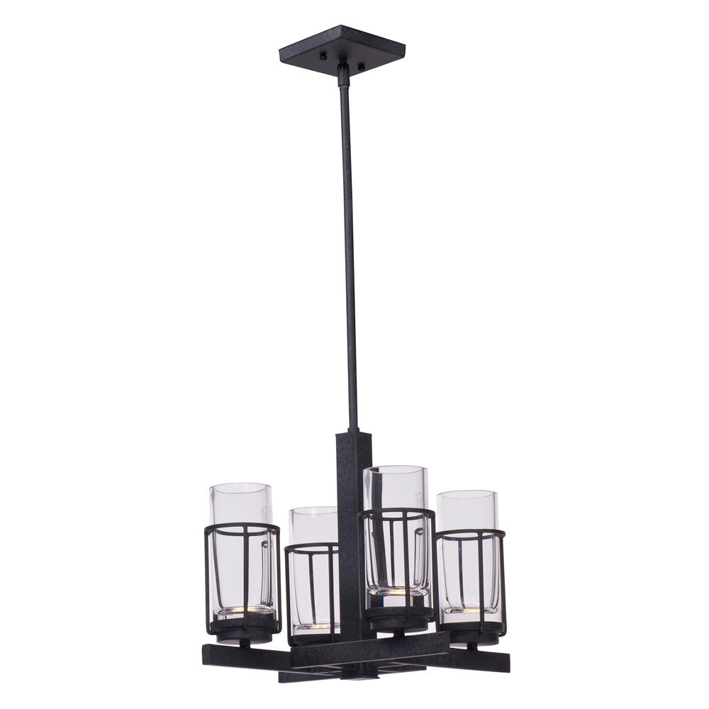 Maxim Lighting 5 Light LED Chandelier in Anthracite with Clear Glass