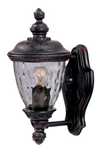Maxim Lighting 6" 1-Light Outdoor Wall Lantern in Oriental Bronze with Water Glass