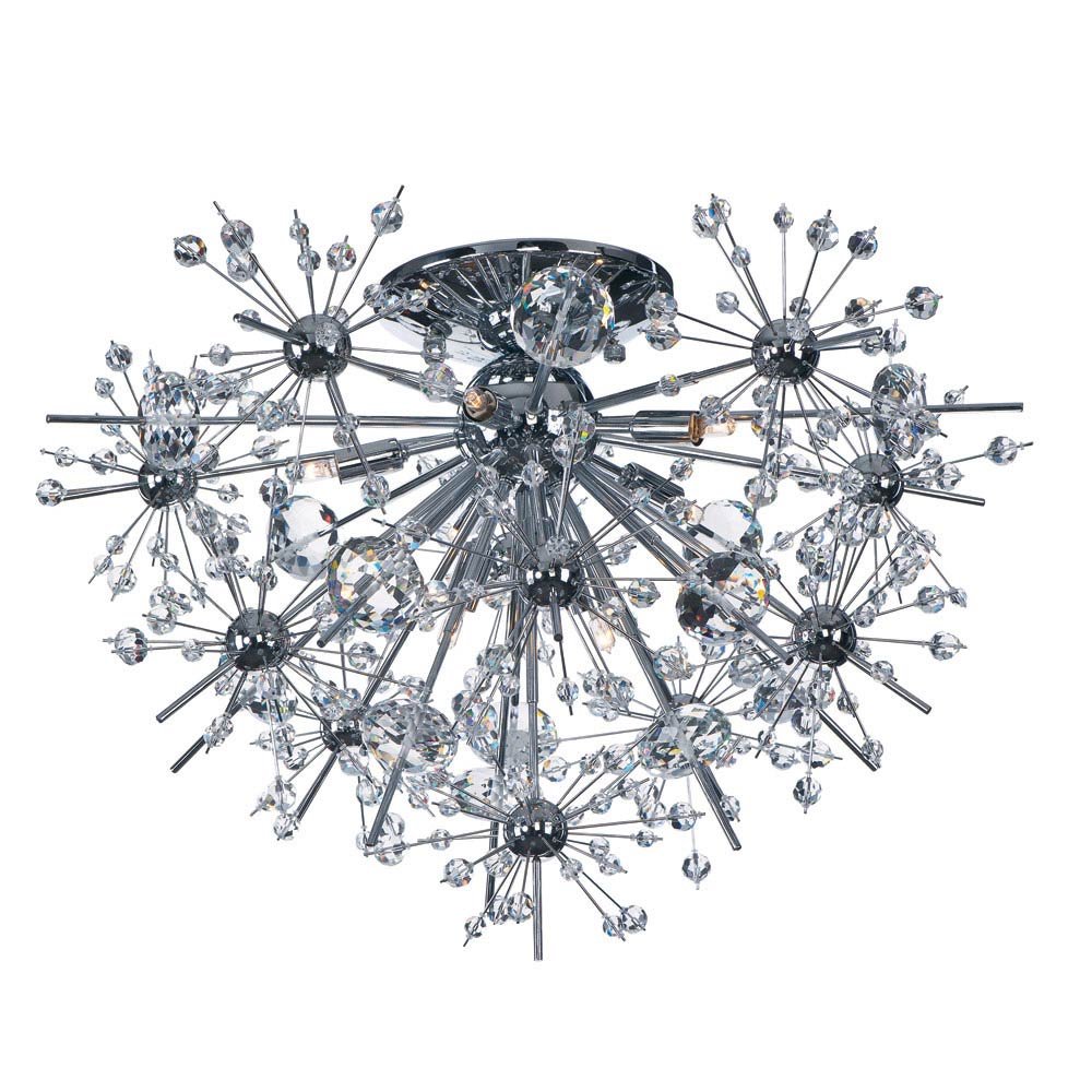 Maxim Lighting Flush Mount in Polished Chrome with Beveled Crystal Glass
